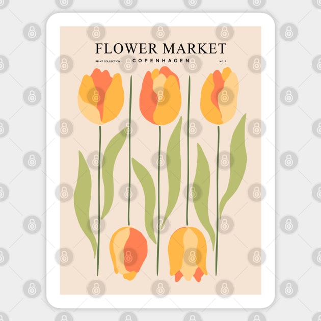 Flower Market Copenhagen Art Design Sticker by VanillaArt